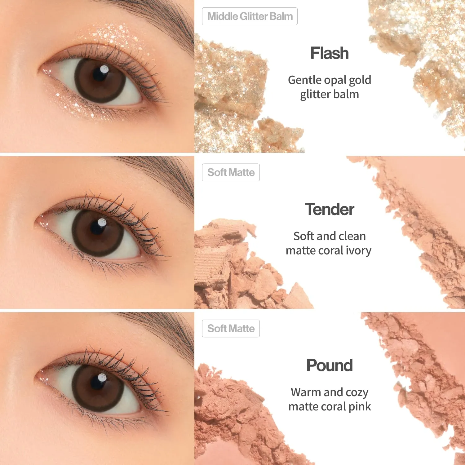 UNLEASHIA Glitterpedia Eye Palette NO.3 All of Coralpink