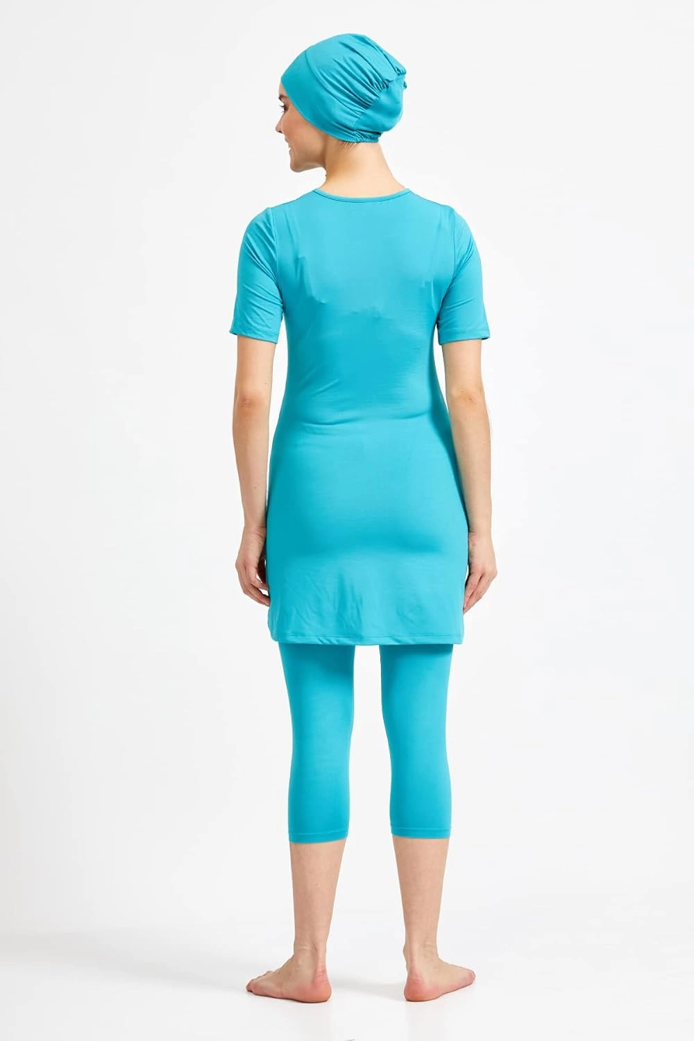 USRA Modest Islamic Burkini Swimsuits for Muslim Women with Hijab Bodysuit Swimwear Two Piece