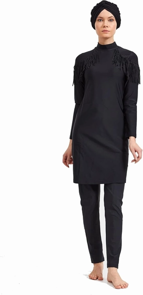 USRA Modest Islamic Burkini Swimsuits for Muslim Women with Hijab Bodysuit Swimwear Two Piece
