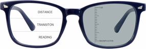 Vintage Square Progressive Multifocal Presbyopic Glasses, Photochromic Gray Sunglasses for Men Women Readers ( 0.00/ 1.75 Magnification)