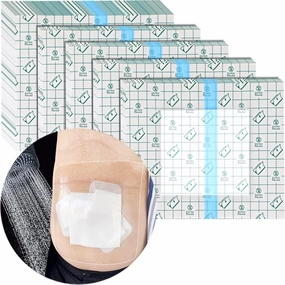 Waterproof Shower Cover with Non-Stick Center Pad for Large Port Surgery Incisions Protector Patch Transparent Film Clear Adhesive Wounds Dressing Bandage Shields (6x6 inch (Pack of 25))