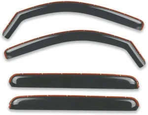 West River 4pcs Deflector Window Visor Front Rear Side in Channel Mount Style Modified Acrylic Dark Smoke Tint Double Cab for Toyota for Tacoma 2005-2015 4pc 2 Height 41.7-Length Smooth