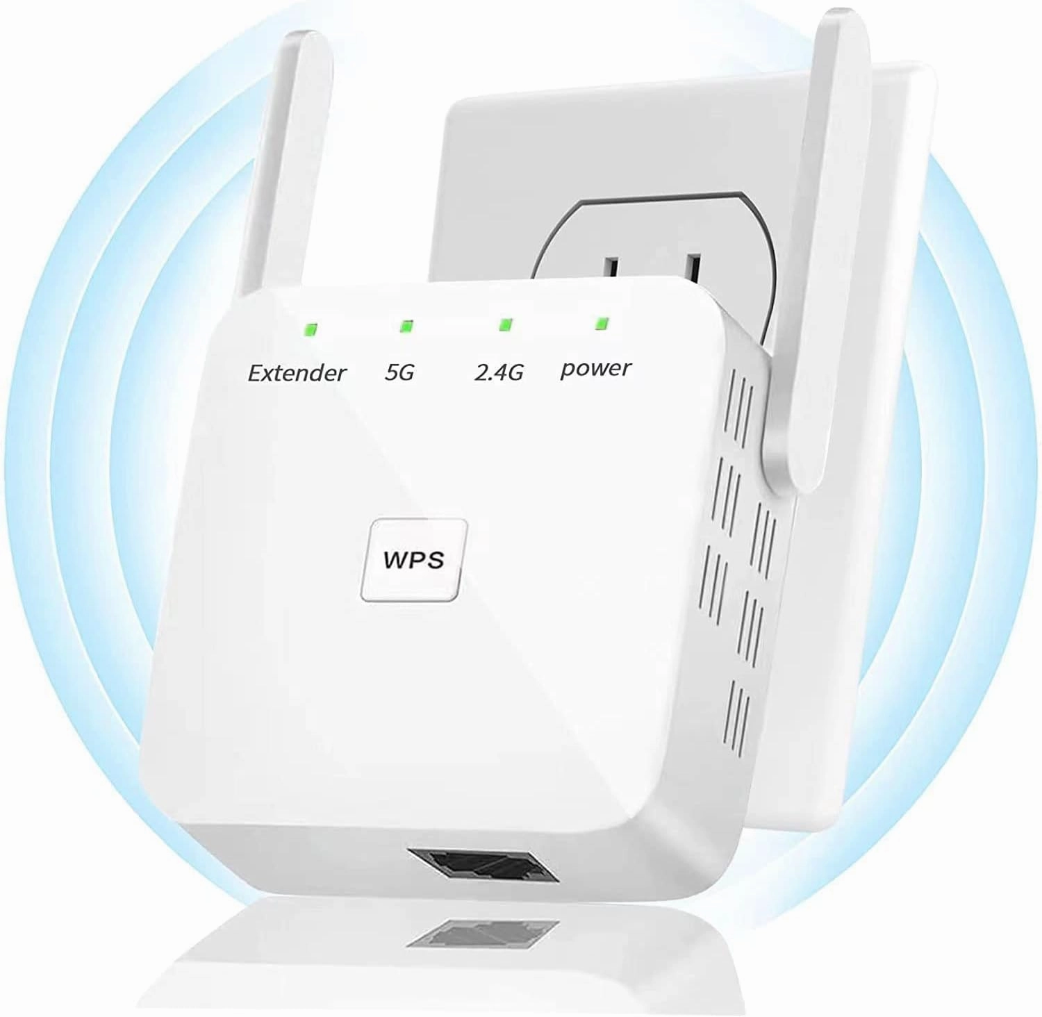 WiFi Extender, 2024 Fastest WiFi Booster ，WiFi Extenders Signal Booster for Home, Internet Booster WiFi Repeater Covers Up to 10,000 Sq.ft and 50  Devices【White】