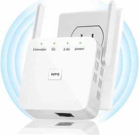 WiFi Extender, 2024 Fastest WiFi Booster ，WiFi Extenders Signal Booster for Home, Internet Booster WiFi Repeater Covers Up to 10,000 Sq.ft and 50  Devices【White】