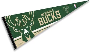 WinCraft Milwaukee Bucks Pennant Full Size 12 in X 30 in